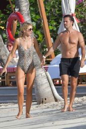 Vogue Williams and Spencer Mattews - Beach in St Barts 12/15/2019