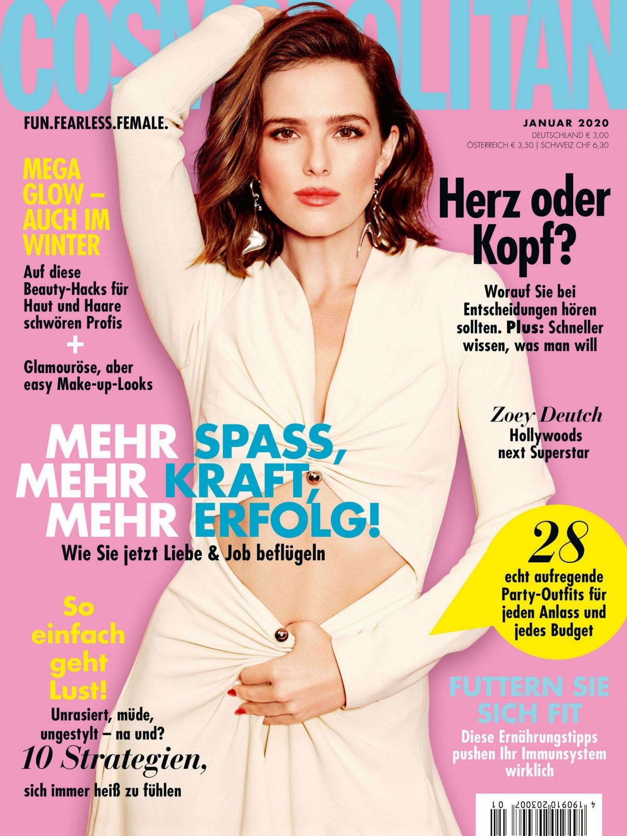 Zoey Deutch - Cosmopolitan Germany January 2020 Issue • CelebMafia