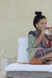 Adriana Lima in a Bikini at the Pool in Miami 01/03/2020