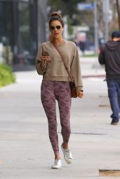 Alessandra Ambrosio in Camo Leggings - Los Angeles 01/26/2020