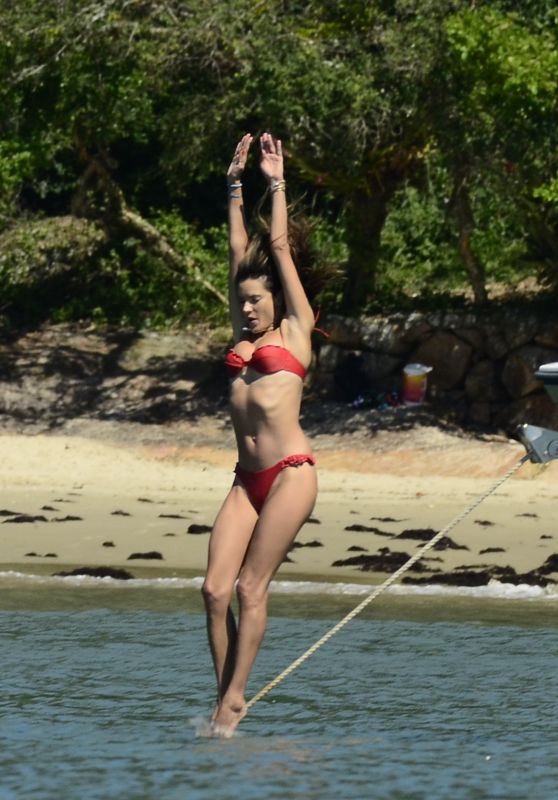 Alessandra Ambrosio on Motorboat Ride in Florianópolis 01/05/2020