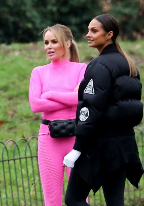 Amanda Holden and Alesha Dixon - Filming the Upcoming Series of BGT in London 01/22/2020