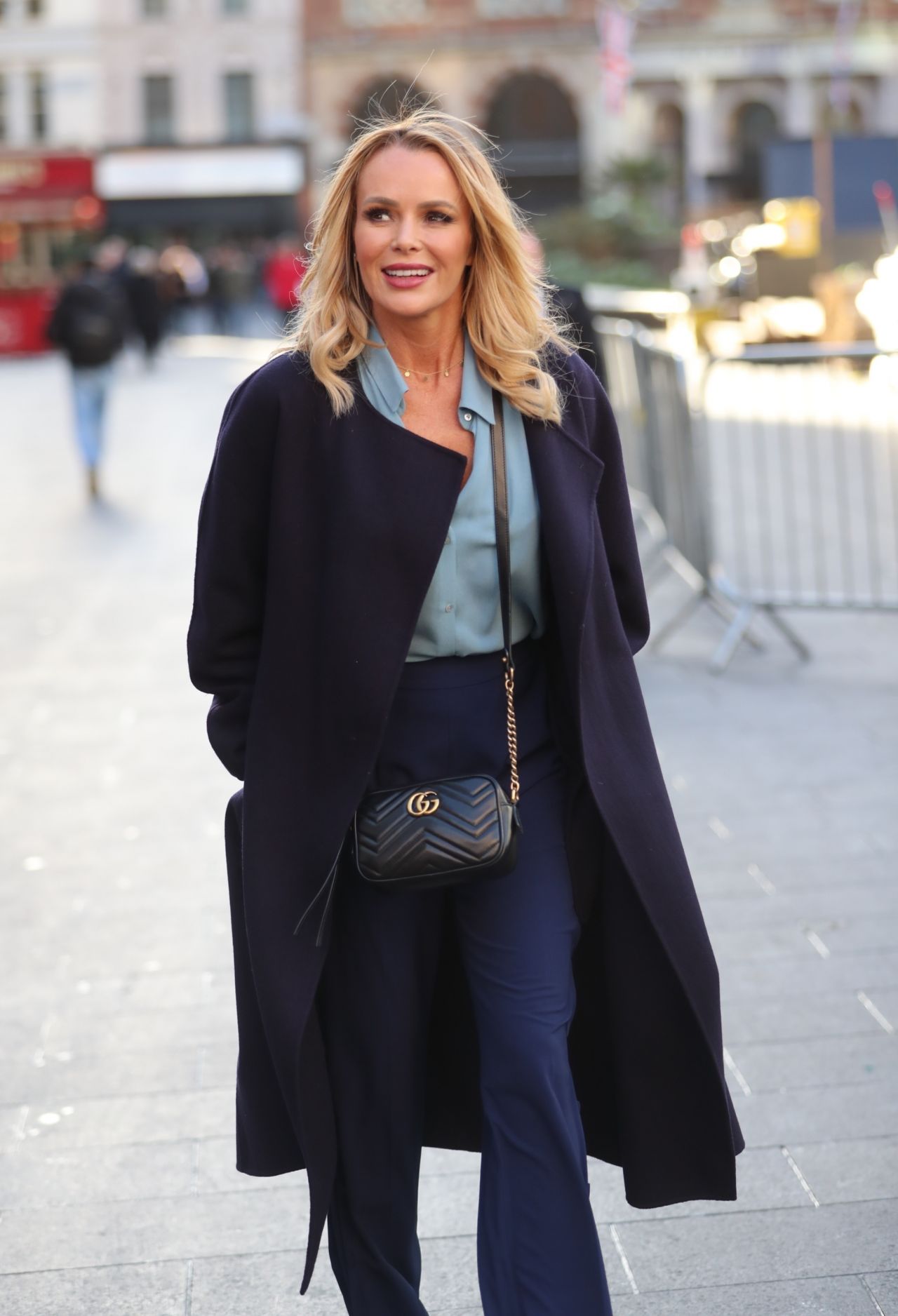 Amanda Holden in a Blue Coat - Out in London 01/09/2020 • CelebMafia