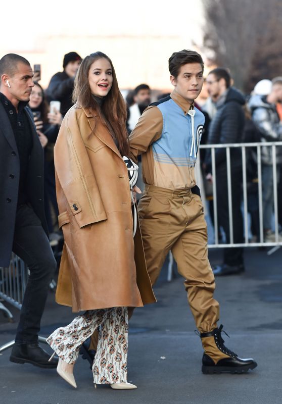 Barbara Palvin and Dylan Sprouse - Outside Prada Fashion Show in Milan 01/12/2020