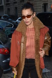 Bella Hadid is Stylish - Leaves Her Hotel in Paris 01/20/2020