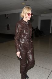 Cate Blanchett in an Edgy Brown Leather Boilersuit 01/09/2020