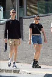 Charli XCX in Jeans Shorts - Out in Auckland 01/25/2020
