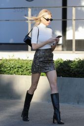 Charlotte McKinney in Mini Skirt - Shopping in Beverly Hills 01/03/2020