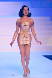 Dita Von Teese - Walks Jean-Paul Gaultier Fashion Show in Paris 01/22/2020
