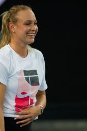 Donna Vekic - Practises During the 2020 Australian Open 01/19/2020