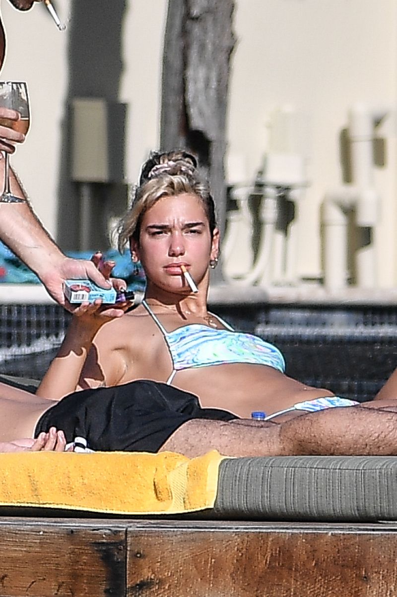 Dua Lipa In A Blue Bikini In Miami Celebmafia