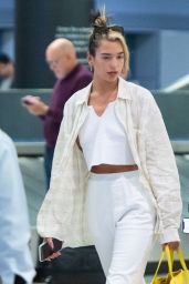 Dua Lipa in Casual Outfit - Arrives at JFK Airport in New York 01/09/2020