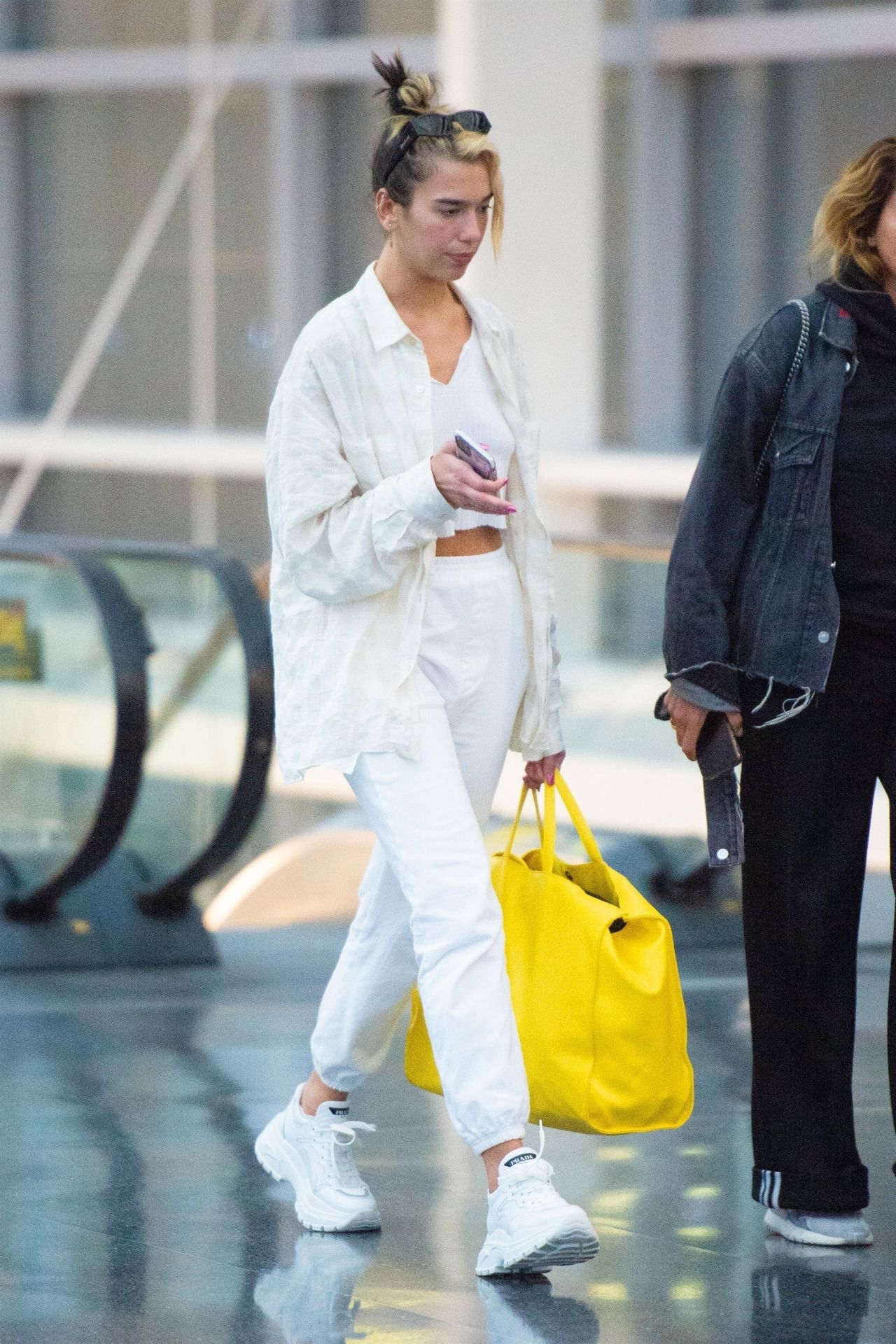 Dua Lipa in Casual Outfit - Arrives at JFK Airport in New York 01/09