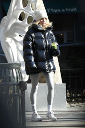 Elsa Hosk in Oversized Puffer Jacket 01/29/2020