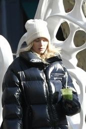 Elsa Hosk in Oversized Puffer Jacket 01/29/2020