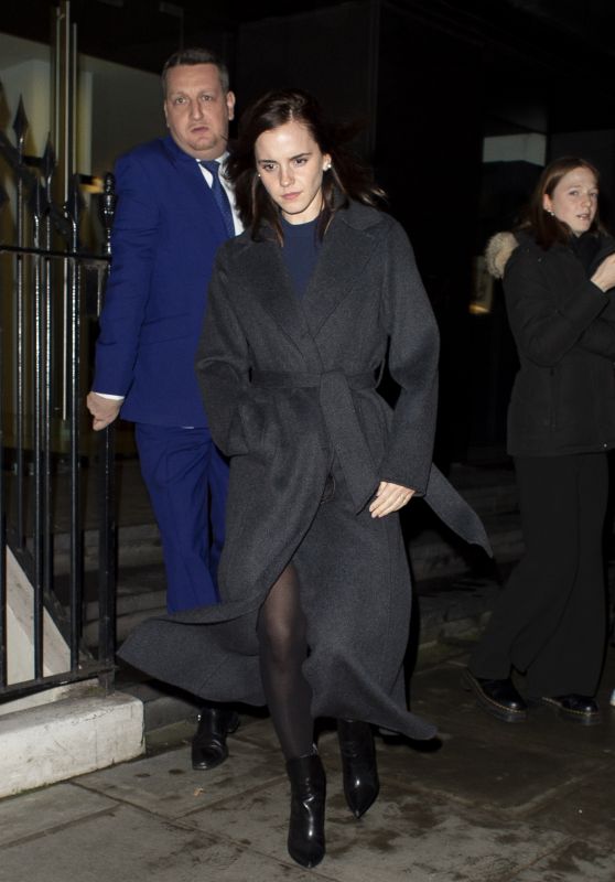 Emma Watson Night Out Style - Leaving C Restaurant in London 01/30/2020