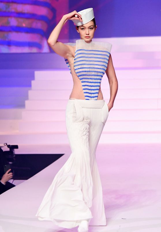 Gigi Hadid – Jean-Paul Gualtier Haute Couture Show at Paris Fashion Week 01/22/2020