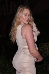 Iskra Lawrence in Tan Dress - Golden Globes Pre Party 01/04/2020