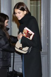 Kaia Gerber - Arriving at Valentino Fitting During Paris Fashion Week