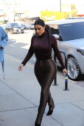 Kim Kardashian in Very Tight Brown Disco Pants 01/22/2020