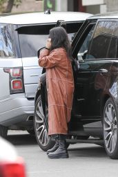 Kourtney Kardashian - Arrives at Kris Jenner