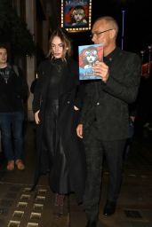 Lily James - Arriving at the Re-Opening of "Les Miserables" in London 01/16/2020