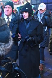 Lucy Hale - Filming in Times Square for New Years Celebrations in New York City 12/31/2019