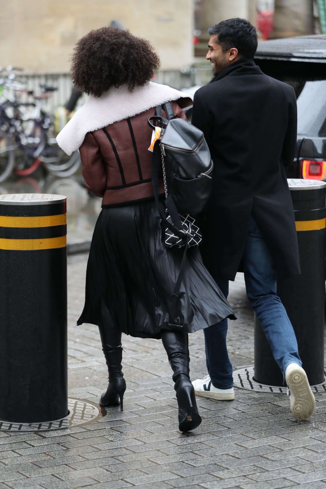 Nathalie Emmanuel Style - Exiting BBC Studios in London 01/14/2020