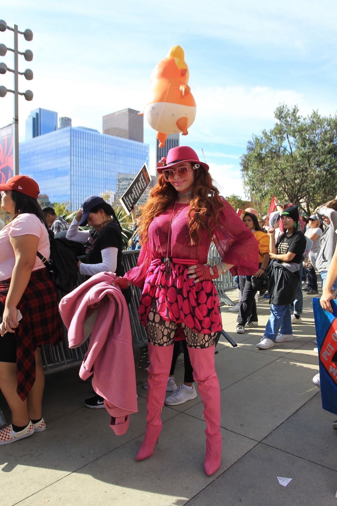 Phoebe Price - Women's March in Los Angeles 01/18/2020 • CelebMafia