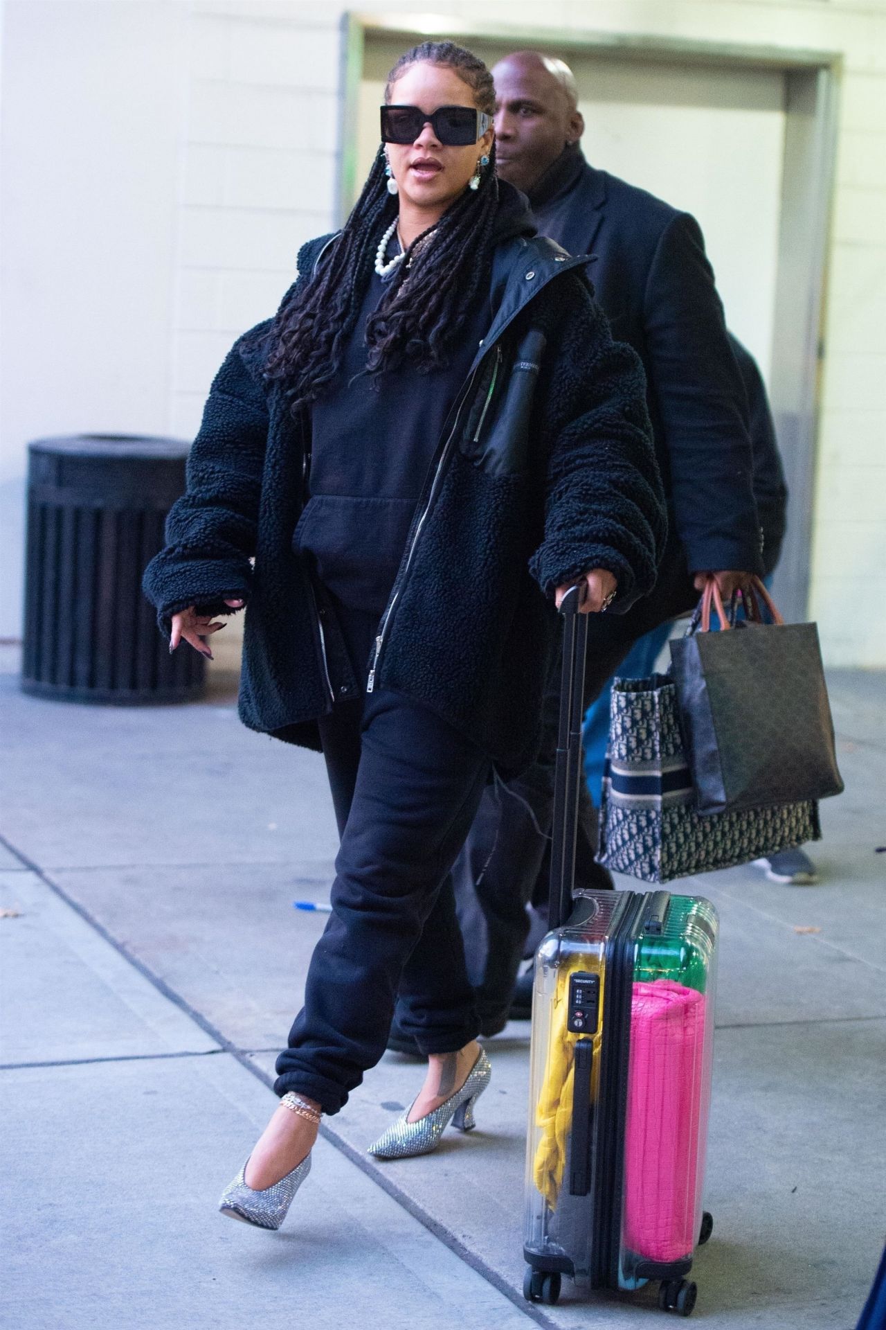 Louis vuitton luggage celebrities at jfk airport 280709 hi-res