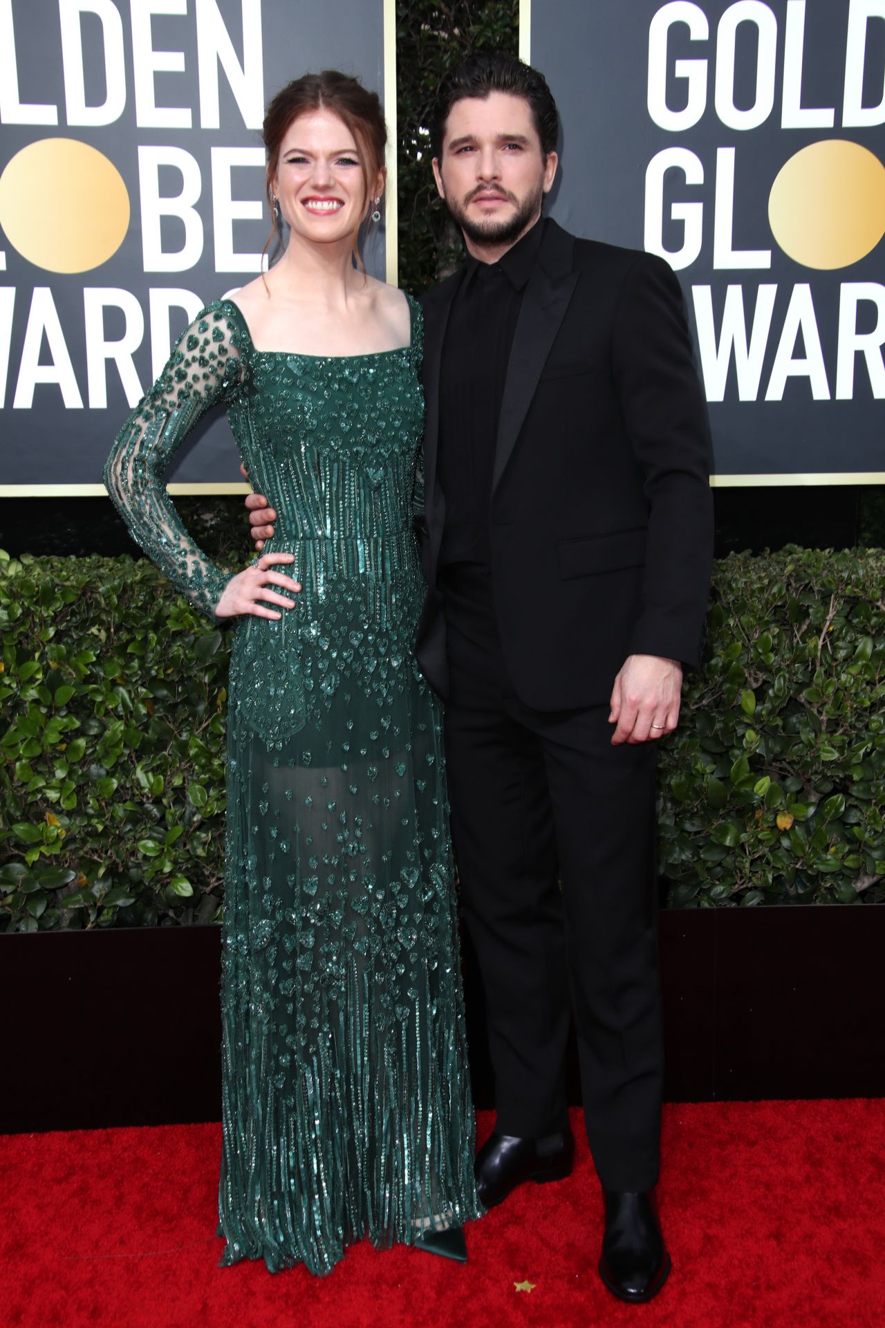 Rose Leslie and Kit Harington – 2020 Golden Globe Awards • CelebMafia