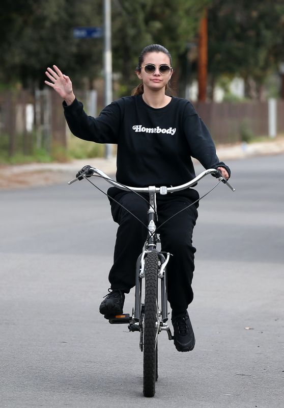 Selena Gomez - Riding Her Bike in Studio City 01/24/2020