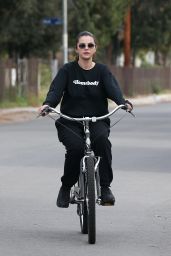 Selena Gomez - Riding Her Bike in Studio City 01/24/2020