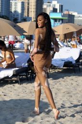Winnie Harlow in a Bikini on the Beach in Miami 01/01/2020