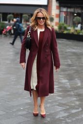 Amanda Holden in Burgundy Coat 02/13/2020 • CelebMafia