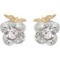 Anabela Chan White Mini Blossom Lab-Grown Diamond Earrings