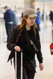 Anna Kendrick in Travel Outfit - Heathrow Airport in London 02/12/2020