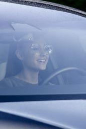 Ariana Grande in a Car in LA 02/11/2020
