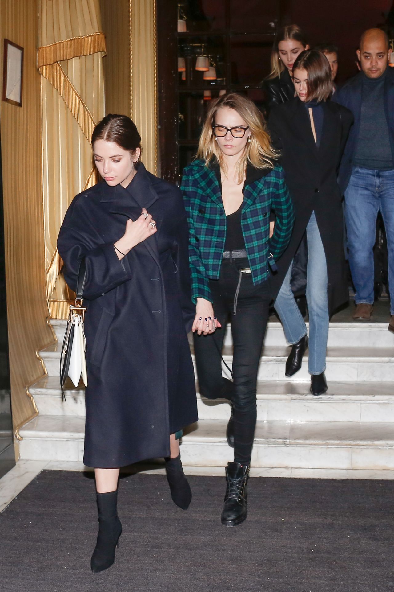 Ashley Benson, Cara Delevingne and Kaia Gerber - Leaving the Costes in ...