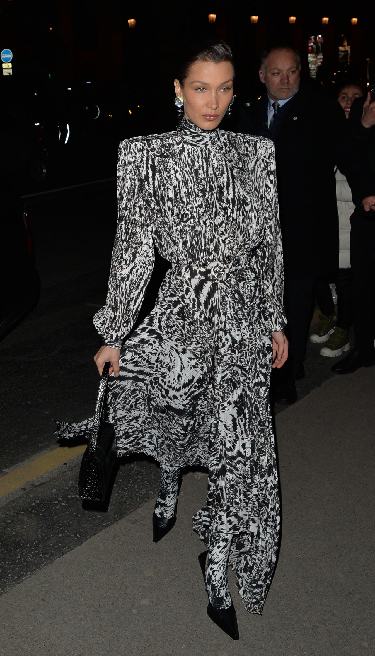 Bella Hadid - Arrives at the Harper's Bazaar Party in Paris 02/26/2020 ...