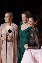 Brie Larson, Sigourney Weaver and Gal Gadot - Speak Onstage at Academy