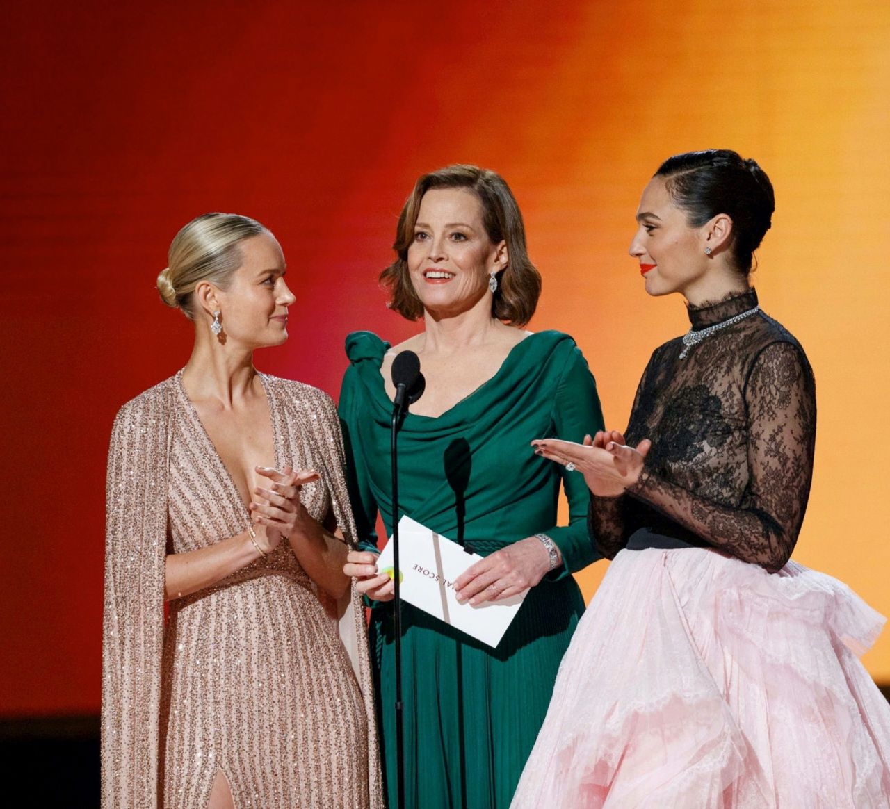 Brie Larson, Sigourney Weaver and Gal Gadot - Speak Onstage at Academy