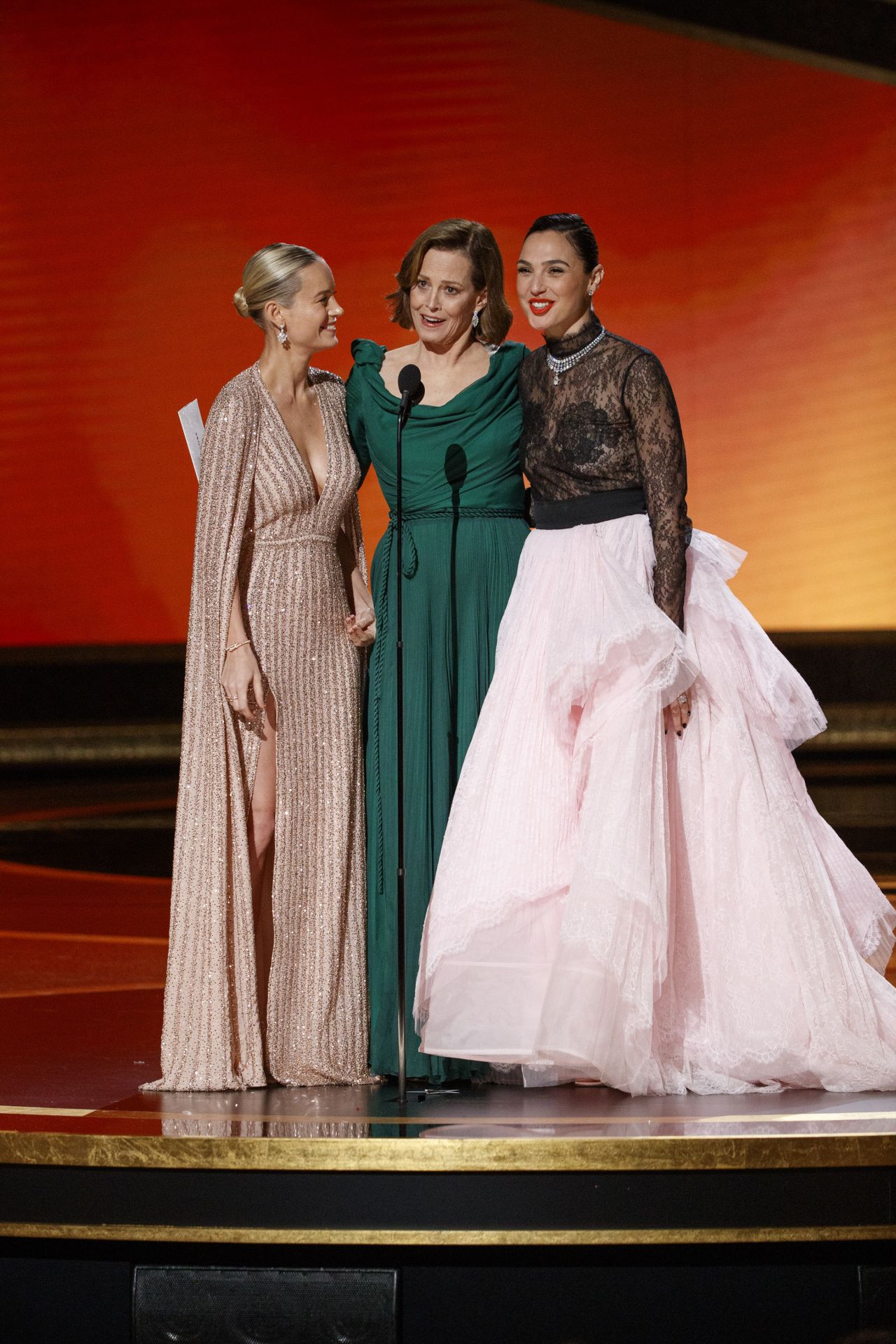 Brie Larson, Sigourney Weaver and Gal Gadot - Speak Onstage at Academy