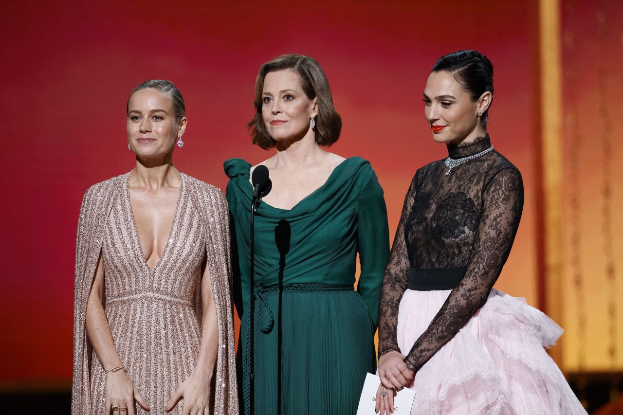 Brie Larson, Sigourney Weaver and Gal Gadot - Speak Onstage at Academy