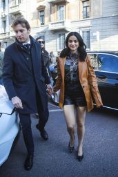 Camila Mendes - Arriving at the Salvatore Ferragamo Fashion Show in Milan 02/22/2020
