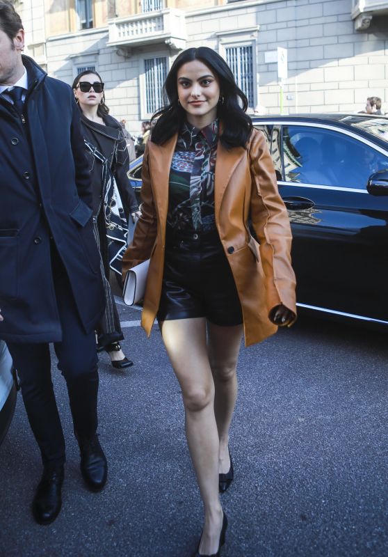 Camila Mendes - Arriving at the Salvatore Ferragamo Fashion Show in Milan 02/22/2020
