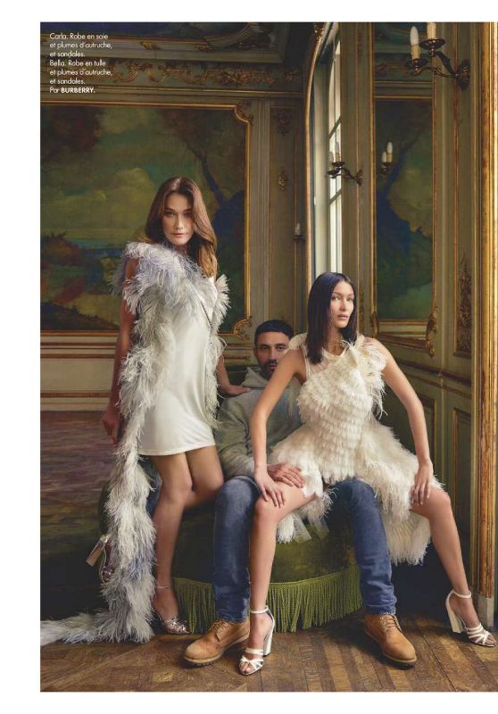 Carla Bruni and Bella Hadid - ELLE France 02/28/2020 Issue