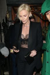 Charlize Theron – Leaving Vogue and Tiffany & Co Party in London 02/02/2020