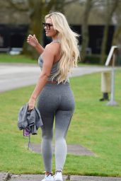 Christine McGuinness in Workout Gear - Leaving the Gym in Cheshire 02/03/2020
