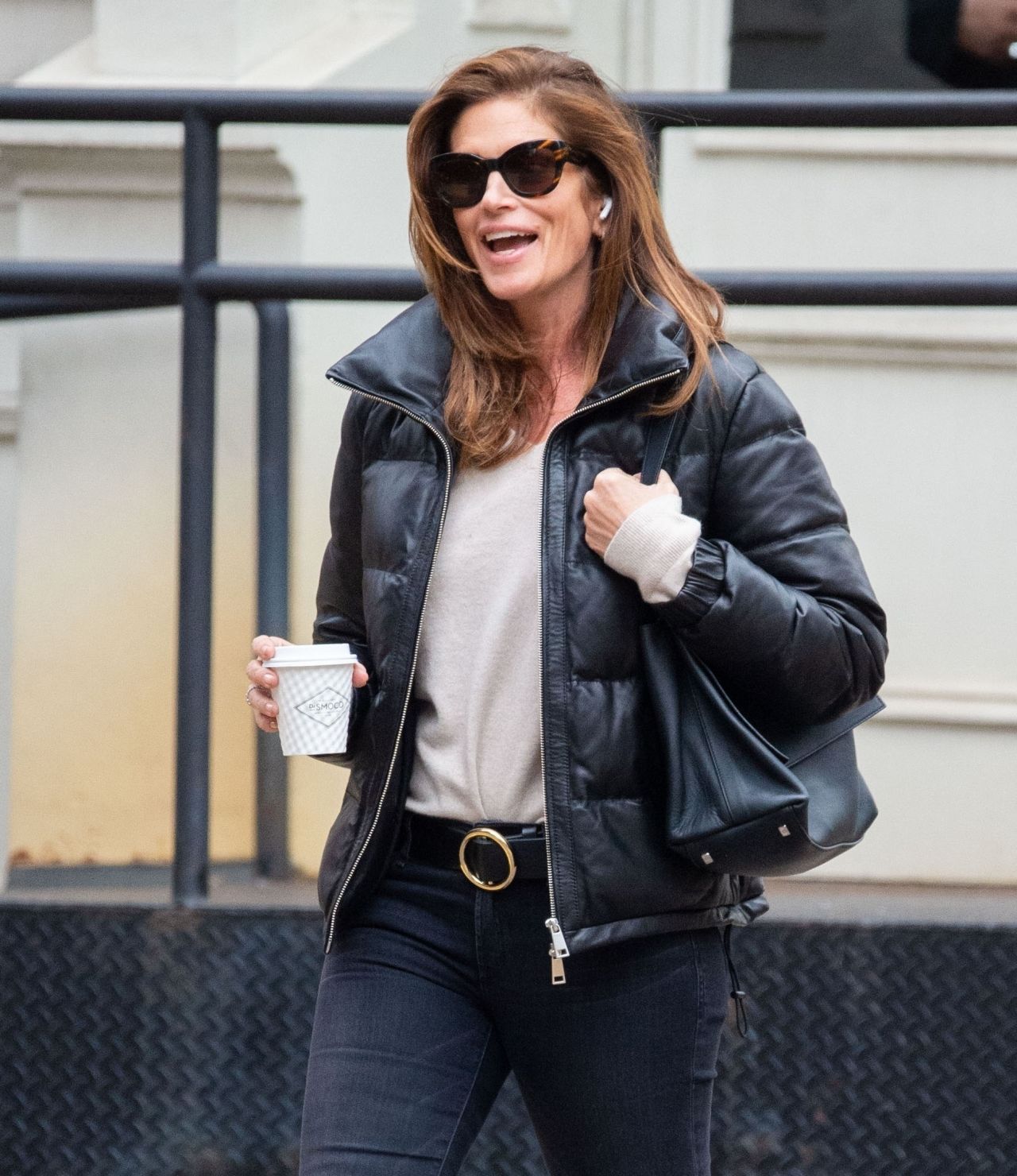 Cindy Crawford - Grabs a Cup of Coffee in NYC 02/05/2020 • CelebMafia